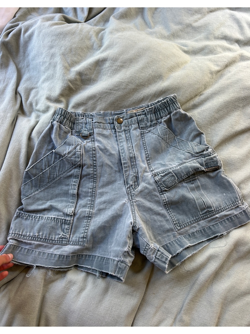 Royal Robbins Grey Blue Cargo Hiking Shorts